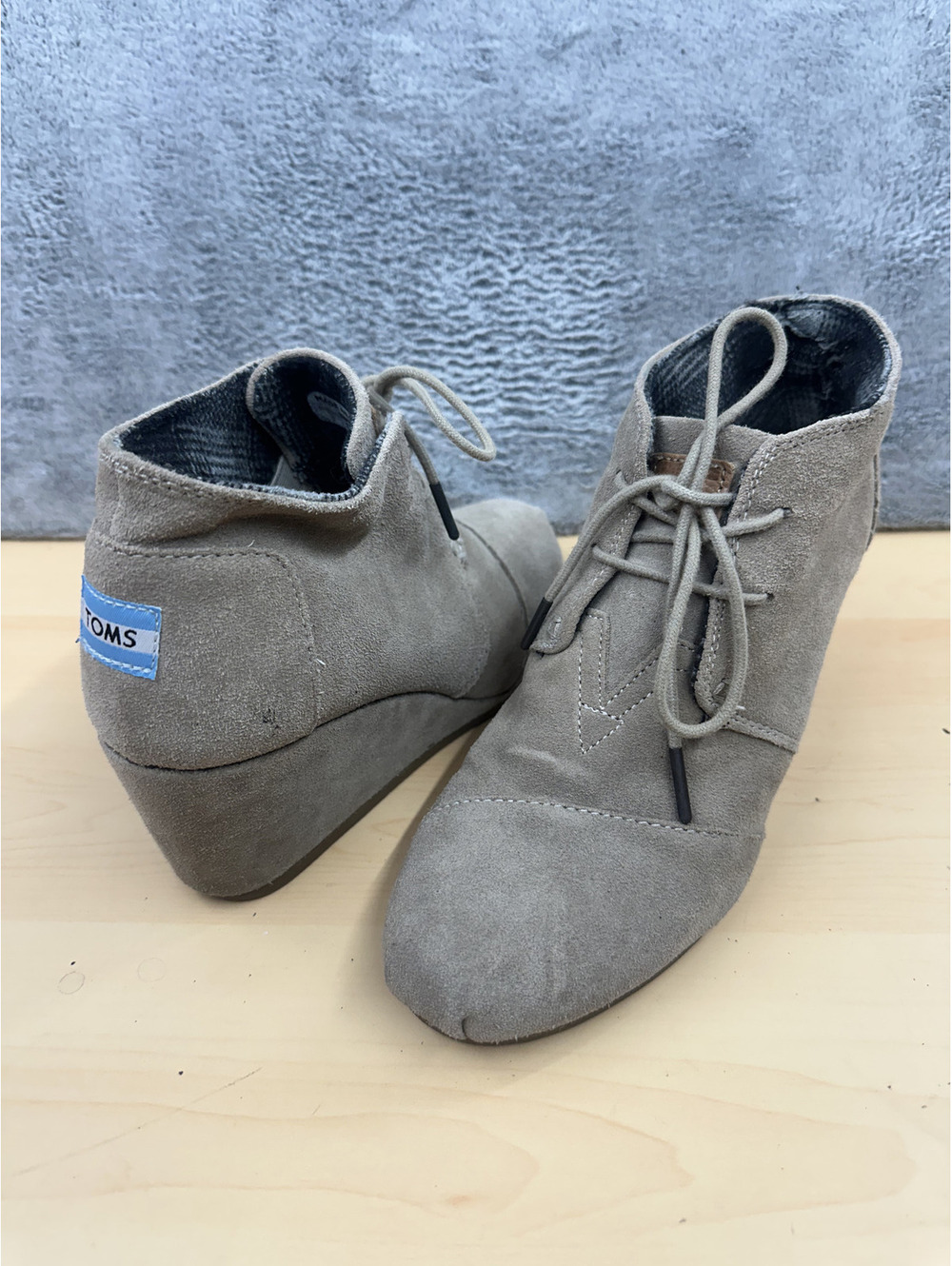 TOMS Suede Wedge Ankle Boots